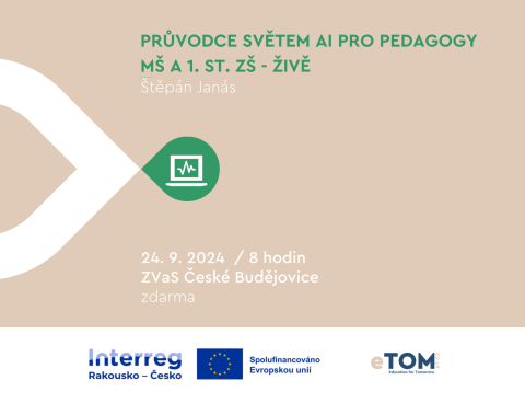 Průvodce světem AI pro pedagogy MŠ a 1. st. ZŠ – živě