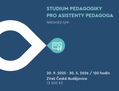 Studium pedagogiky pro ASISTENTY PEDAGOGA