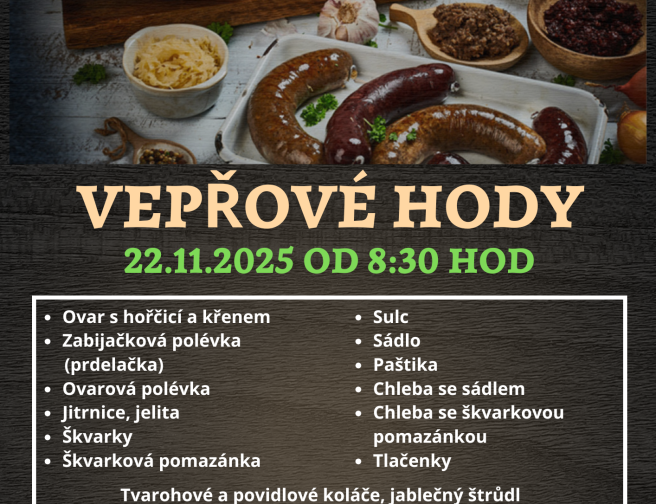 Leták - vepřové hody