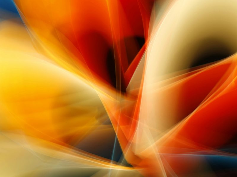 Colorful abstract composition featuring dynamic lines and vivid hues, creating a sense of motion and energy.